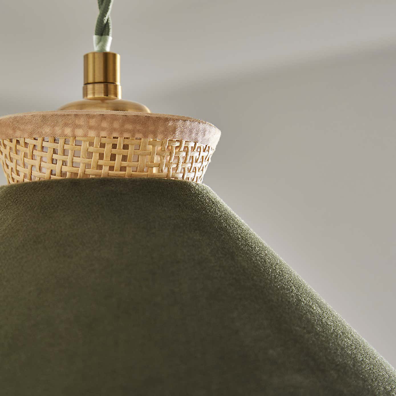 Phuket Recycled Velvet Rattan Lamp Shade