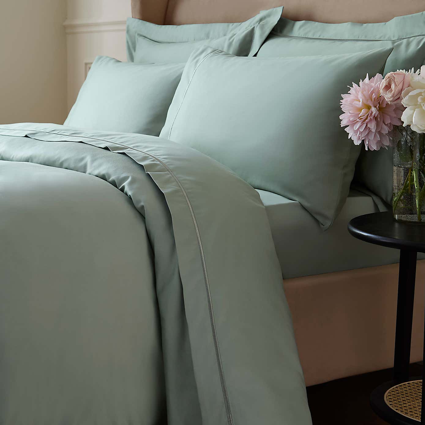 Dorma Egyptian Cotton 1000 Thread Count Cream Flat Sheet