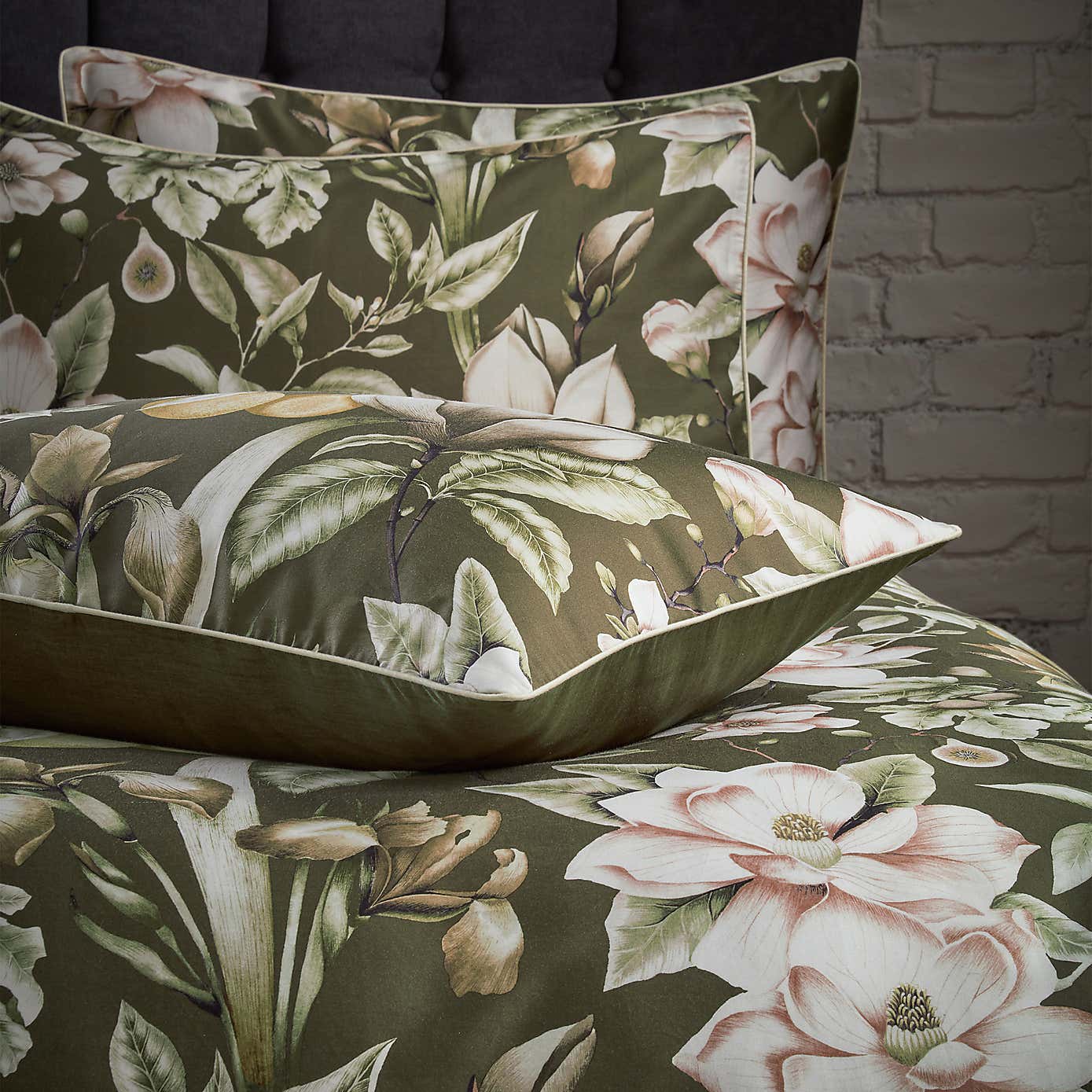 EW by Edinburgh Weavers Lavish Floral 100% Cotton Sateen Duvet Cover & Pillowcase Set