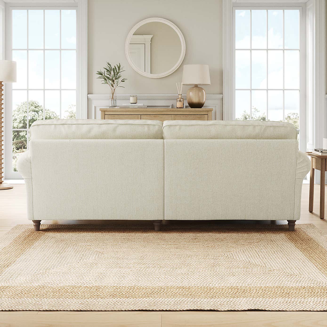 Flori Corner Chaise Sofa, Chunky Chenille