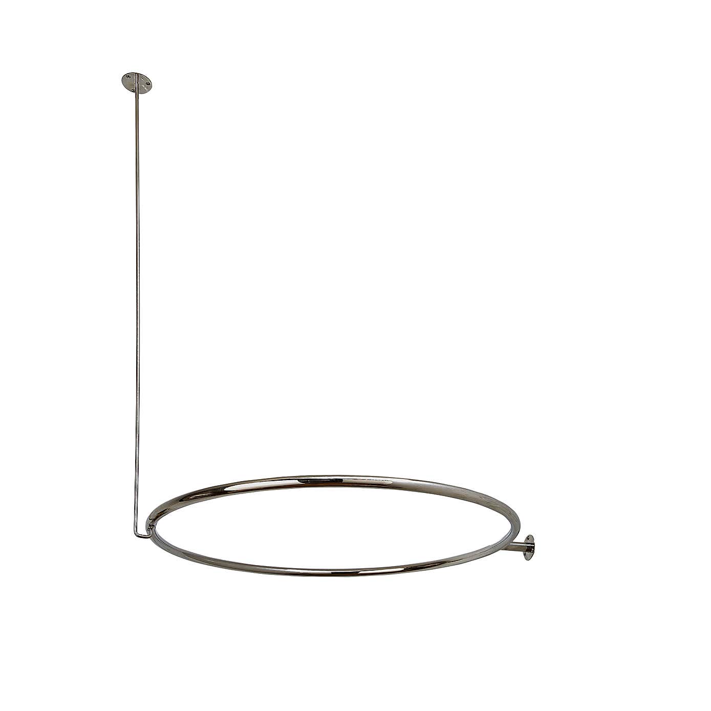 Round Chrome Shower Curtain Rail