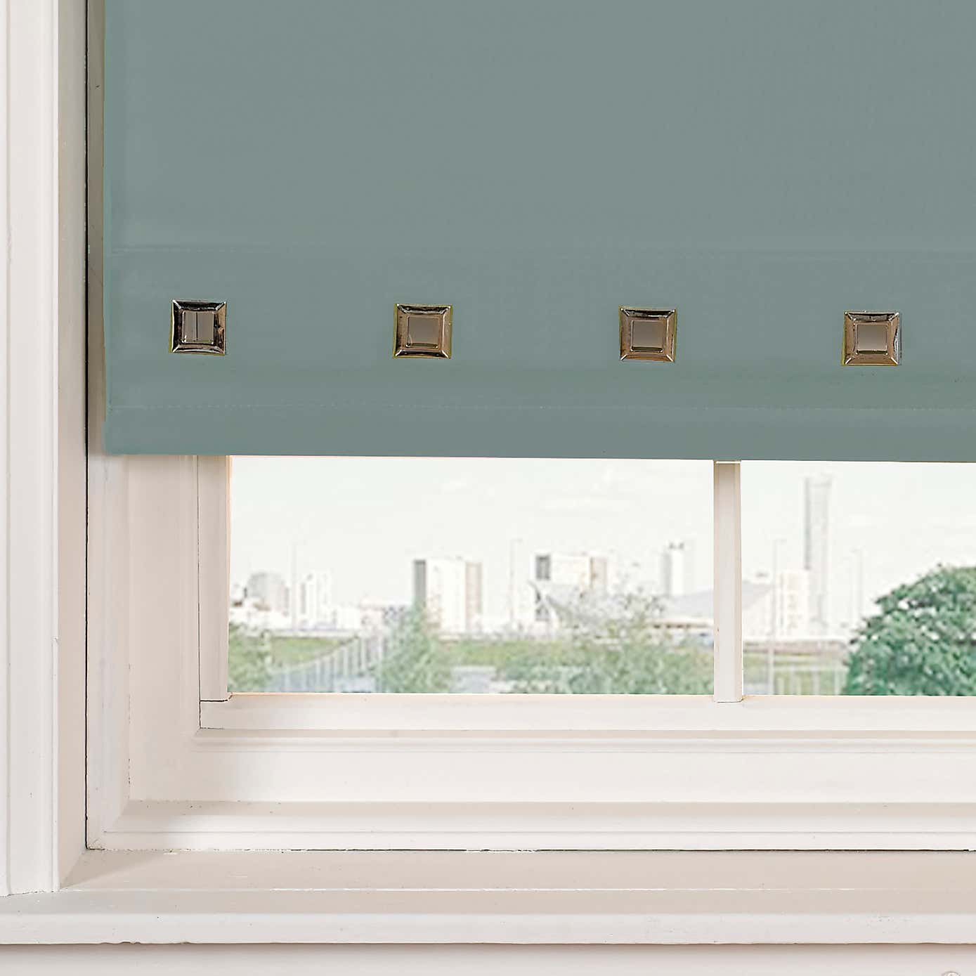 Square Eyelet Roller Blind