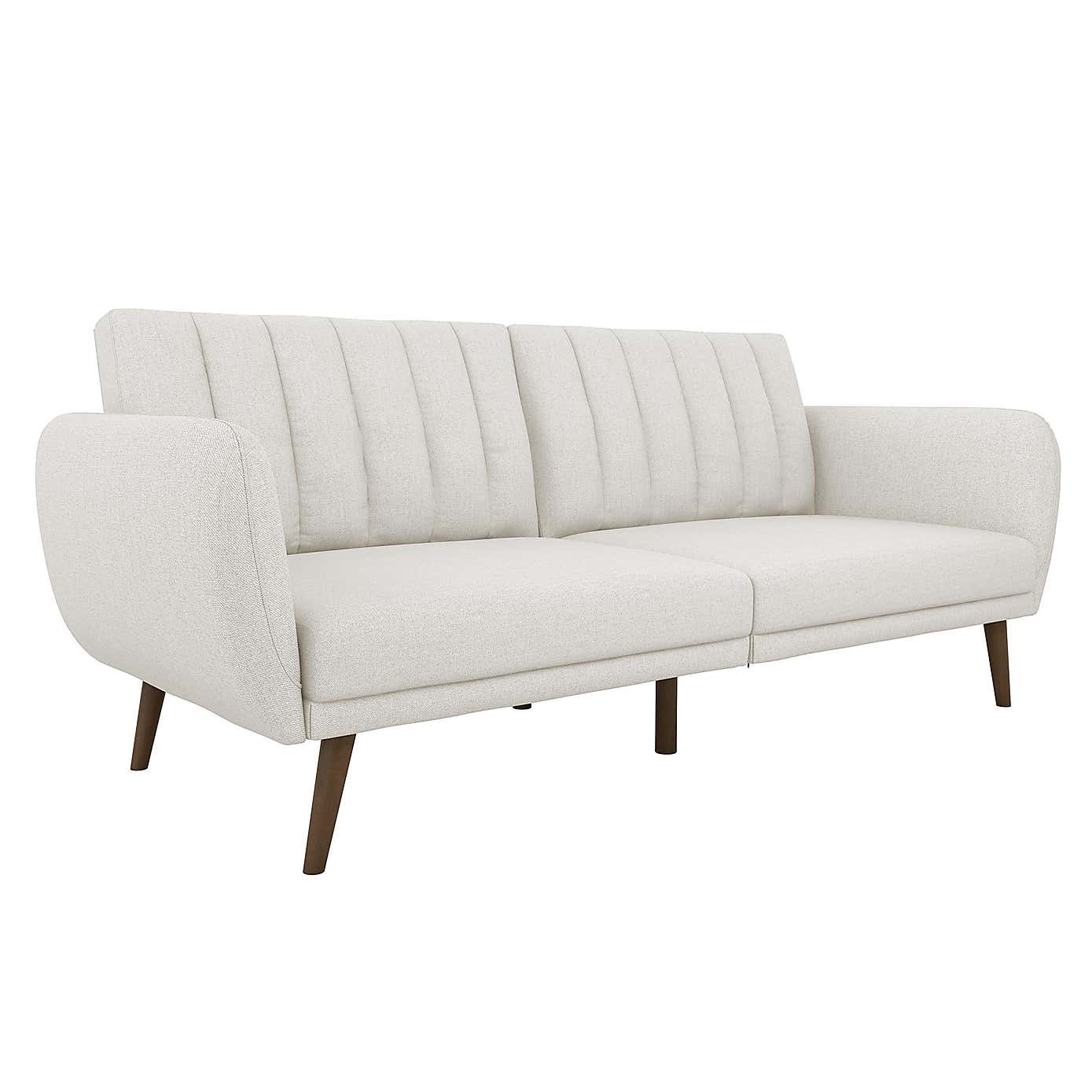 Brittany Linen Light Grey Double Sofa Bed