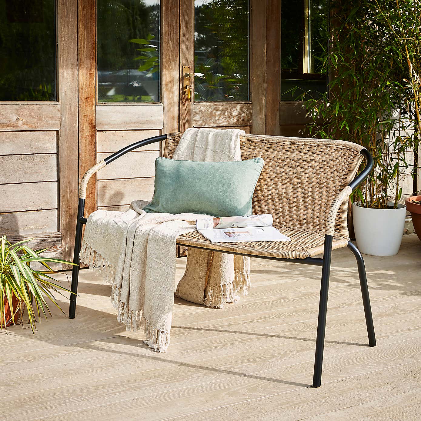 Rattan Bench Natural