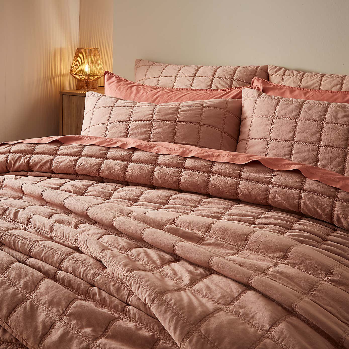 Evana Stitch Duvet Cover and Pillowcase Set