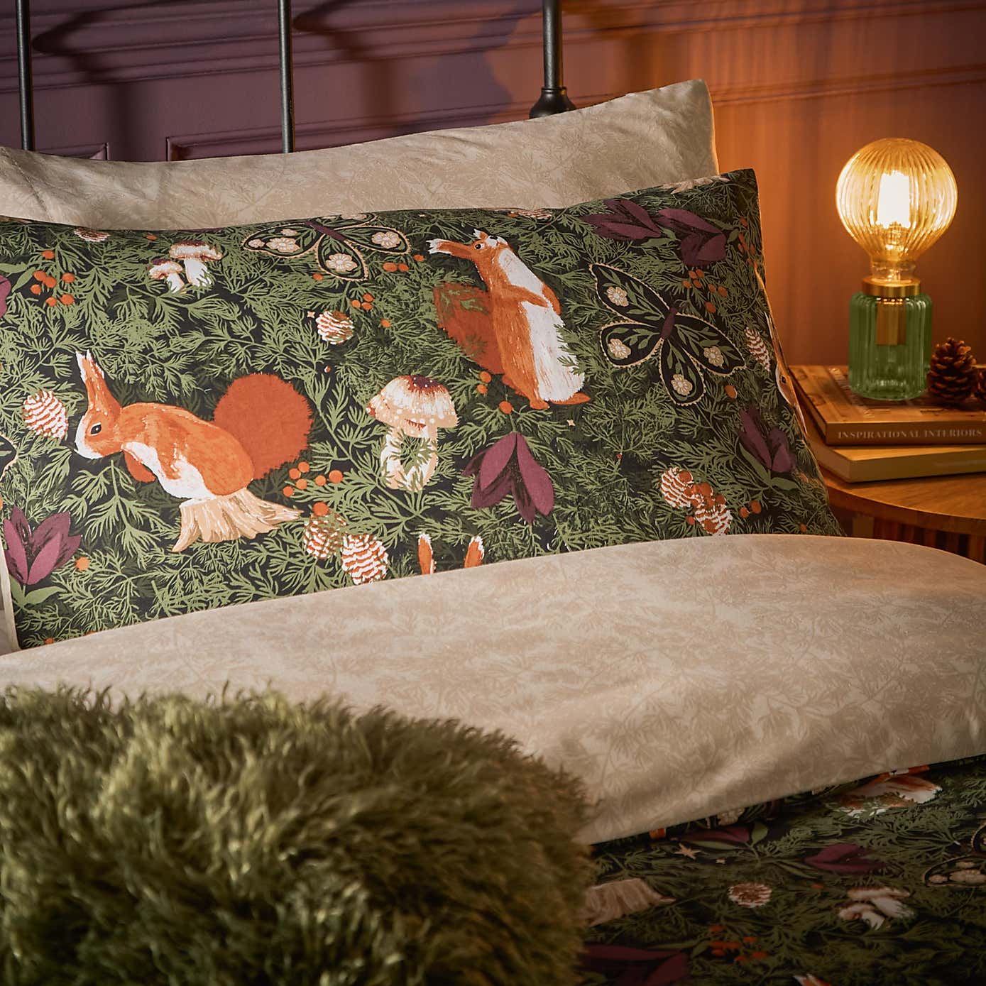 Furn Pineberry Forest Reversible Duvet Cover and Pillowcase Set