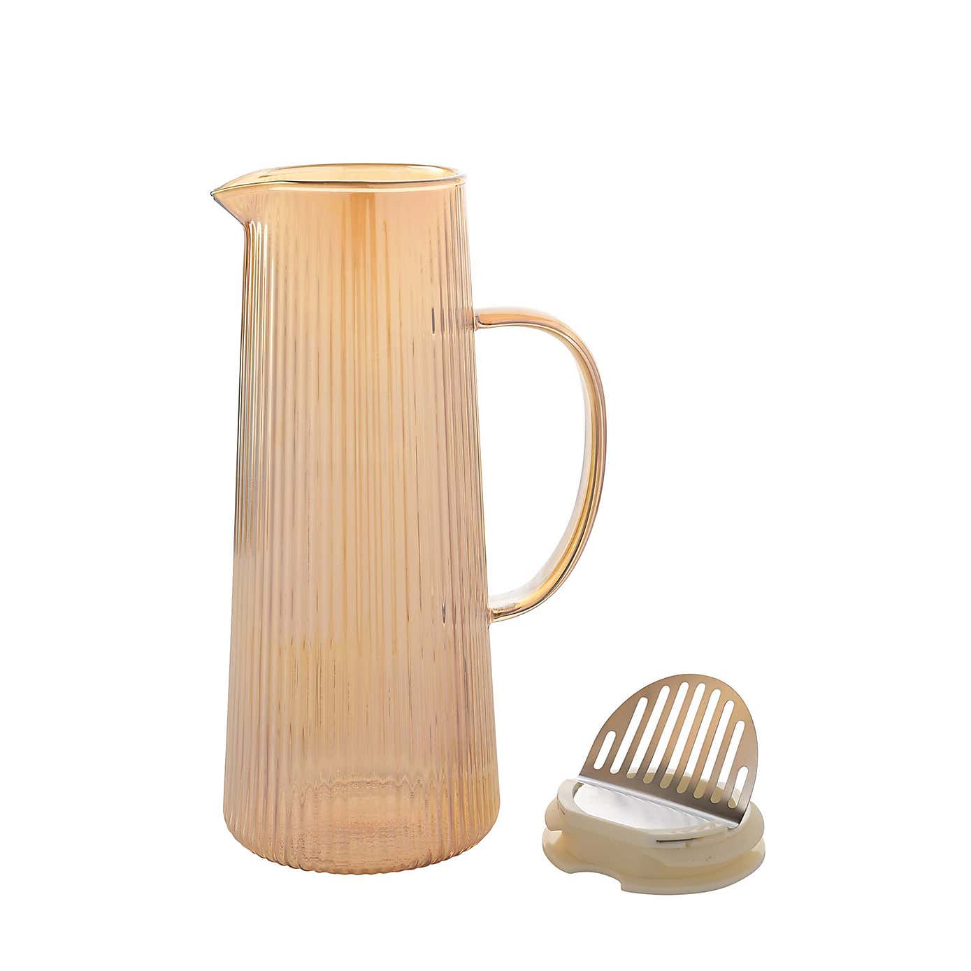 Hestia Ribbed Glass Jug