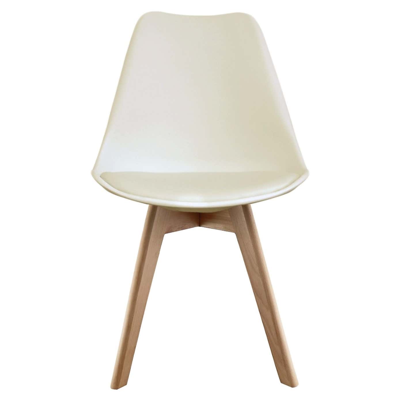 Fusion Living Soho Plastic Dining Chair with Squared Legs