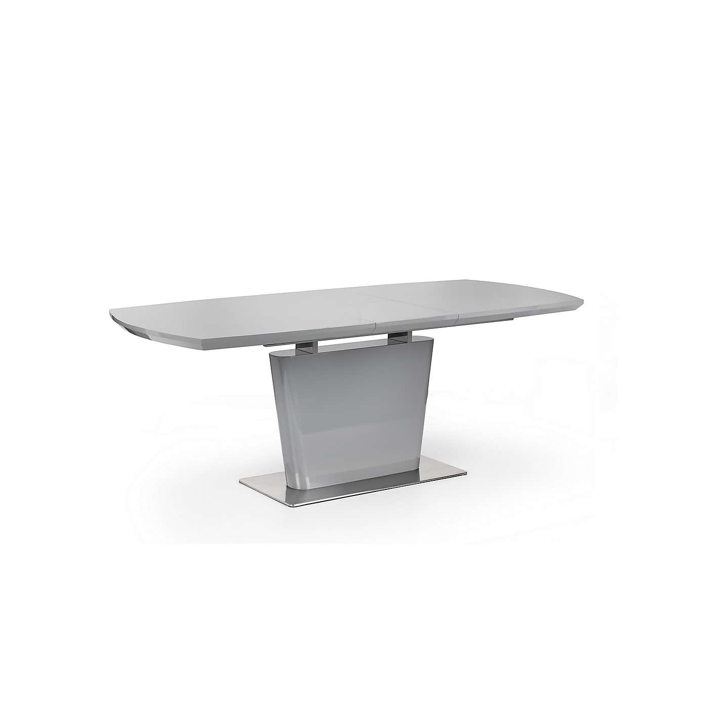 Como High Gloss Extendable Dining Table with 6 Dining Chairs