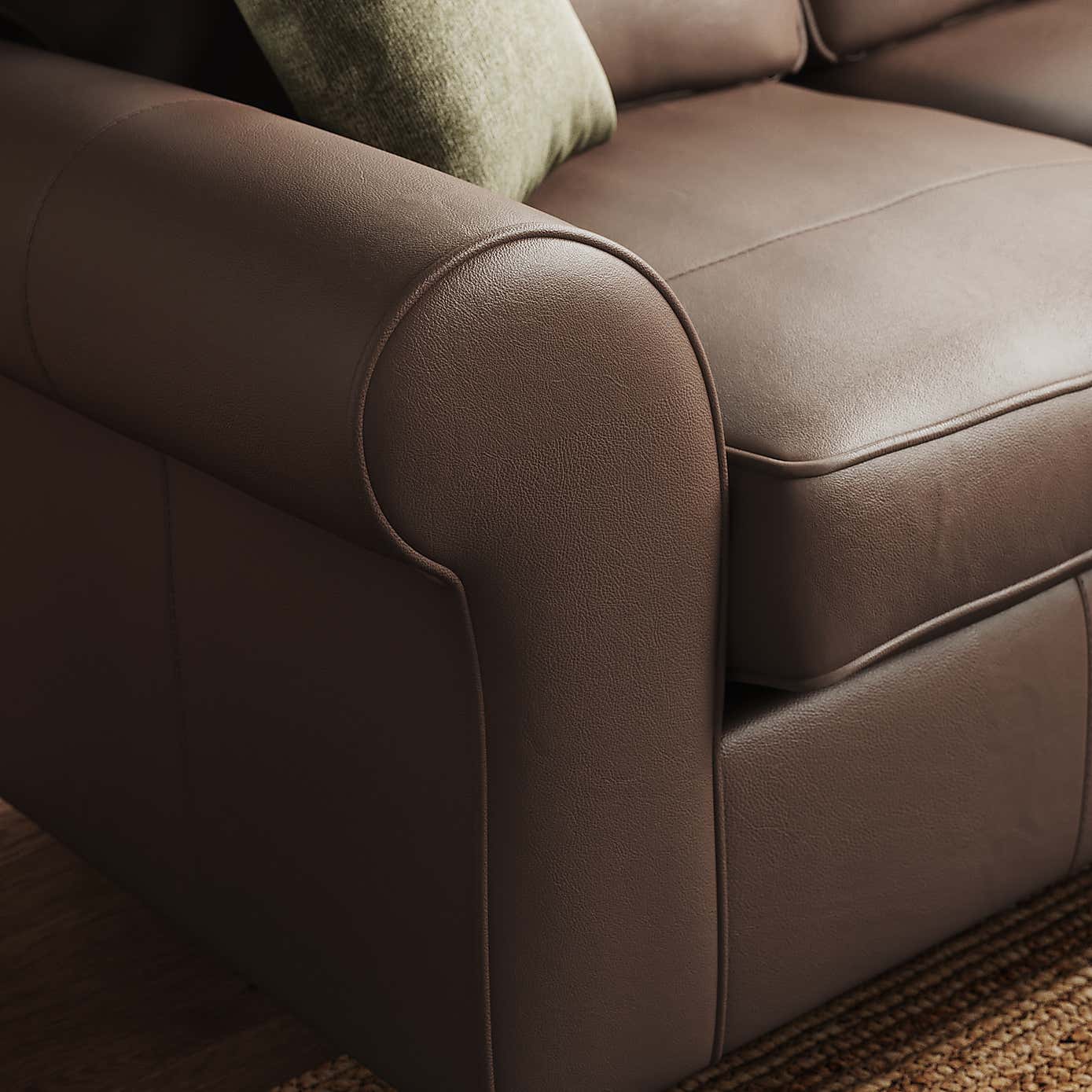 Flori Classic Leather 2 Seater Sofa