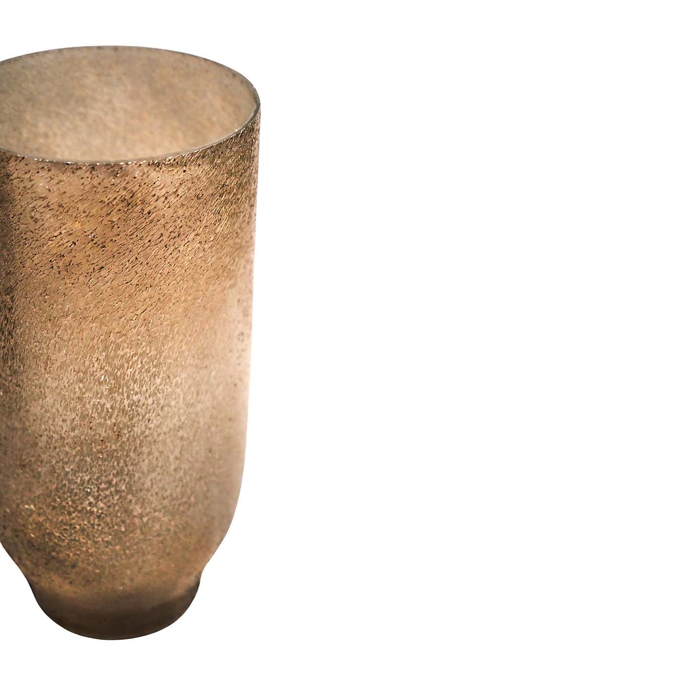 Opulent Tall Metallic Glass Vase