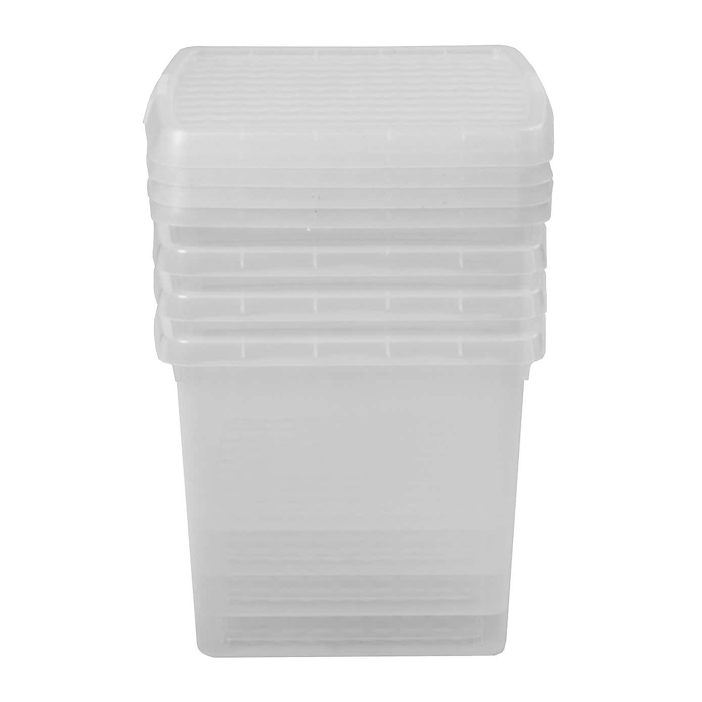 Wham Clip Pack of 4 Square Storage Boxes With Lids