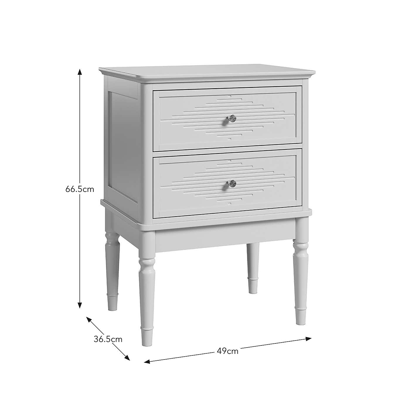 Ottilie 2 Drawer Bedside Table