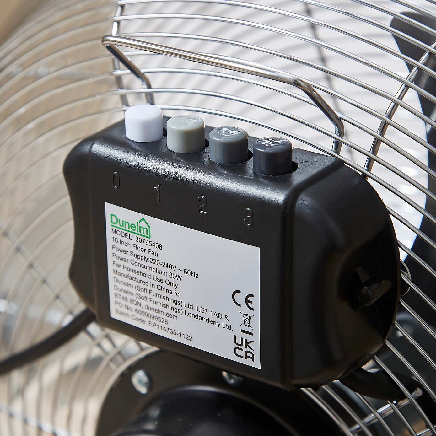 16inch Pedestal Fan Black