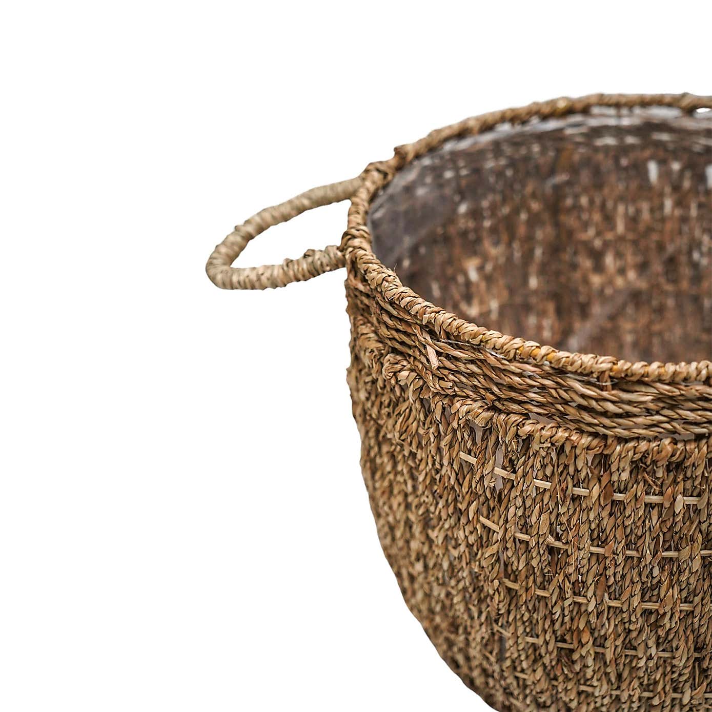 Seagrass Linen Basket Plant Pot