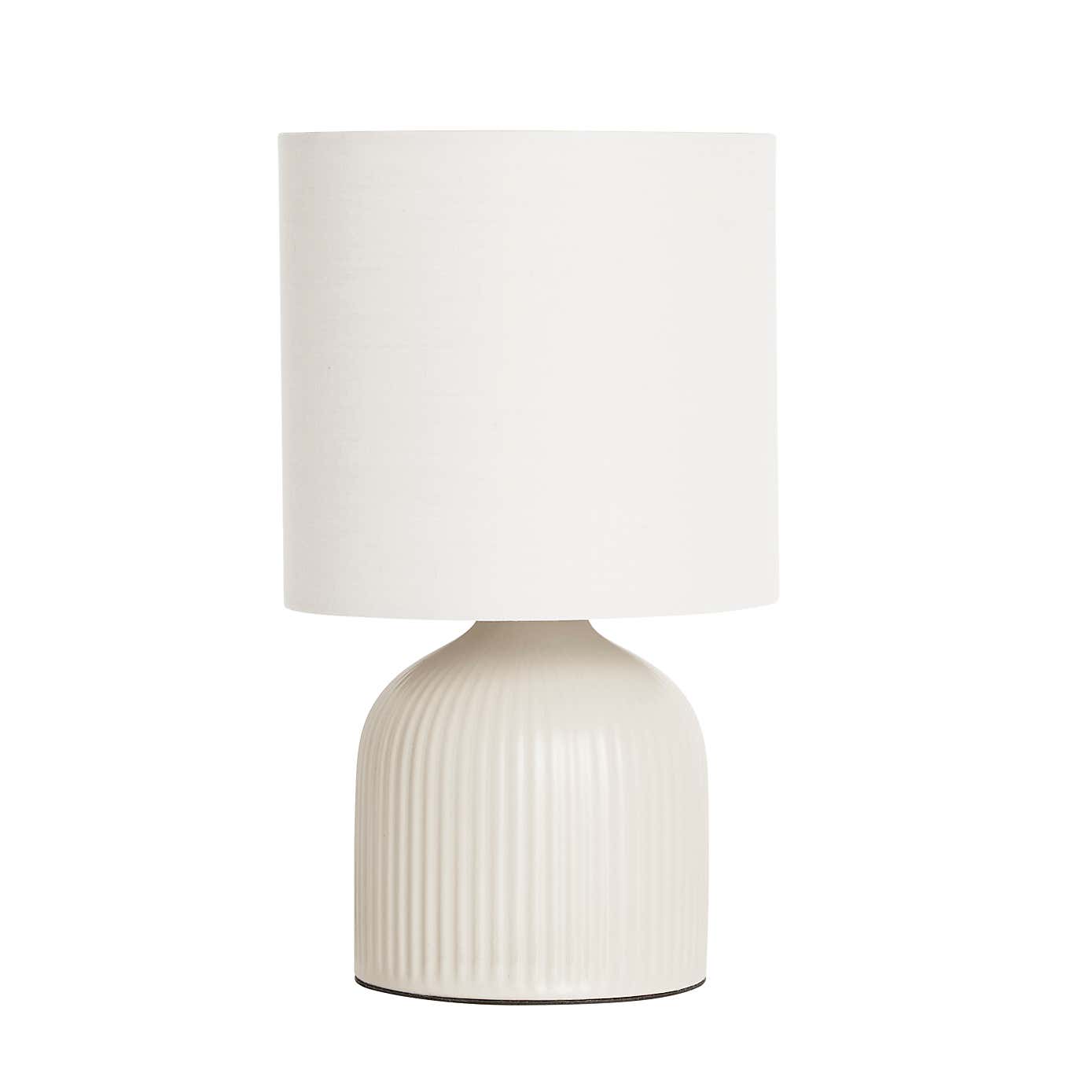 Hebe Ribbed Ceramic Table Lamp