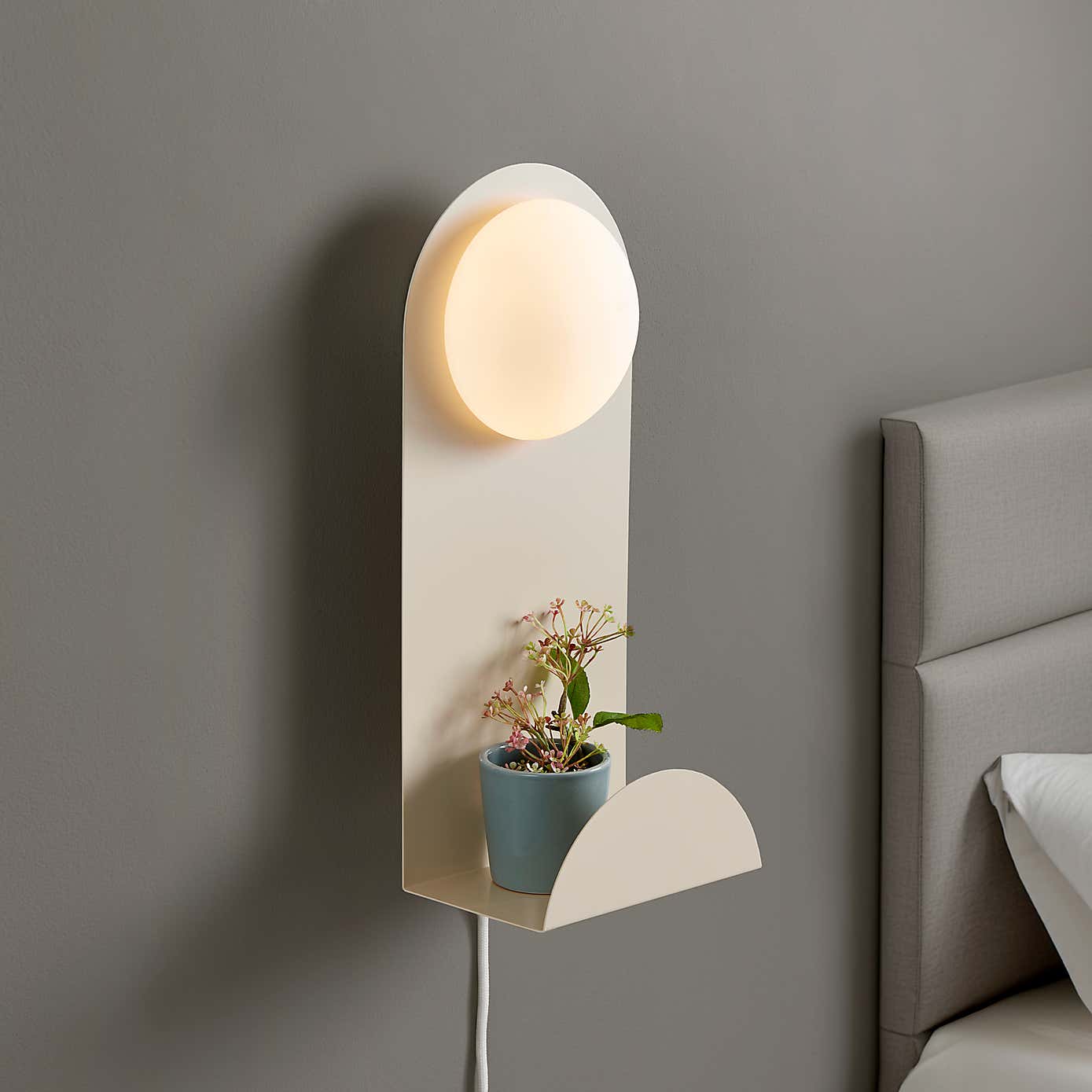 Elements Harton Shelved Wall Light