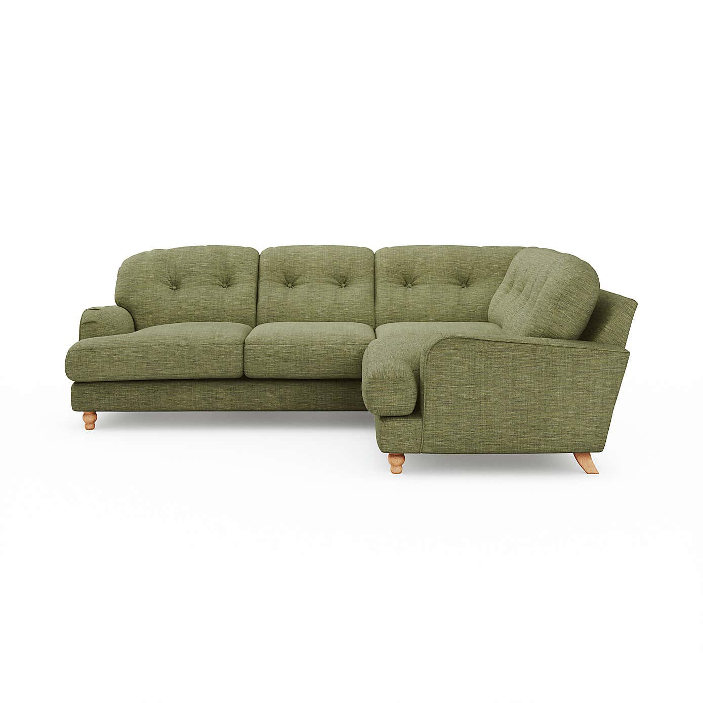 Martha Slub Faux Linen Full Corner Sofa