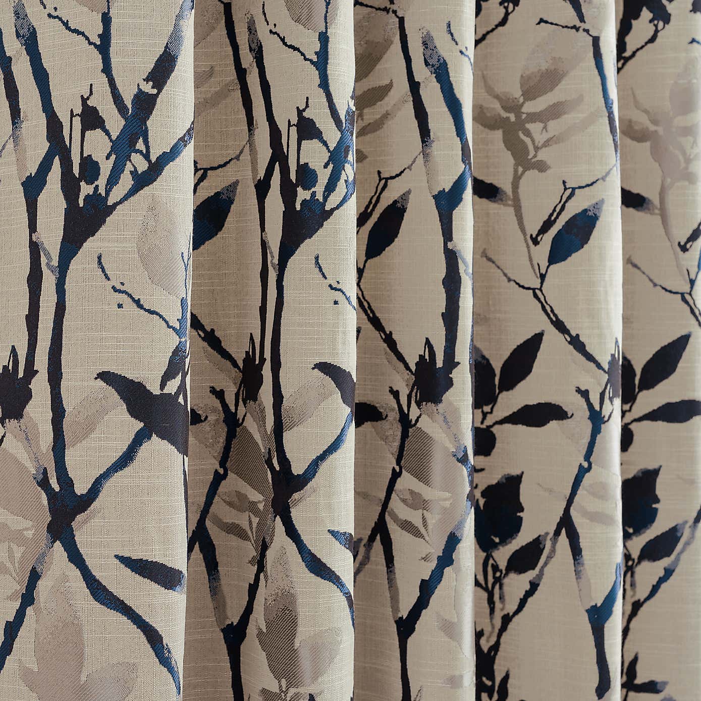 Zen Jacquard Eyelet Curtains