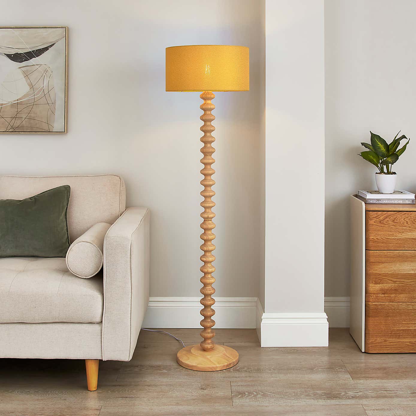 Barkweave Easy Fit Drum Lamp Shade