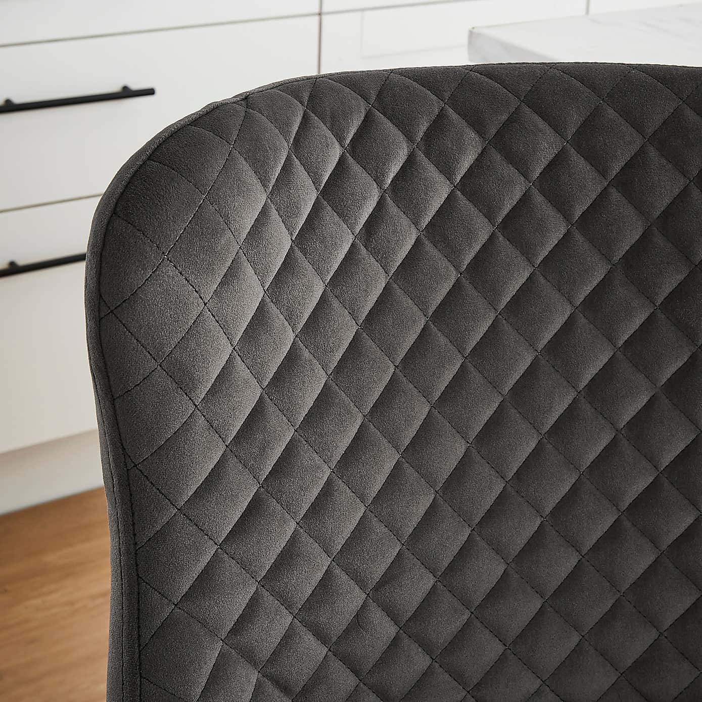 Montreal Bar Stool Charcoal Velvet