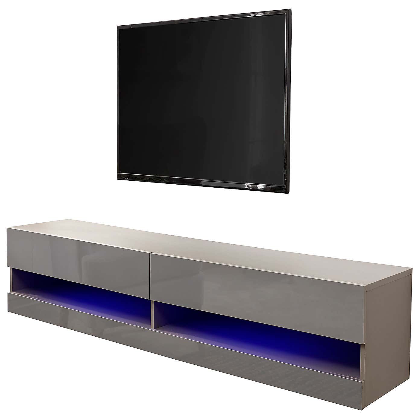 Galicia LED Extra Wide Floating Wall TV Unit for TVs up to 80"