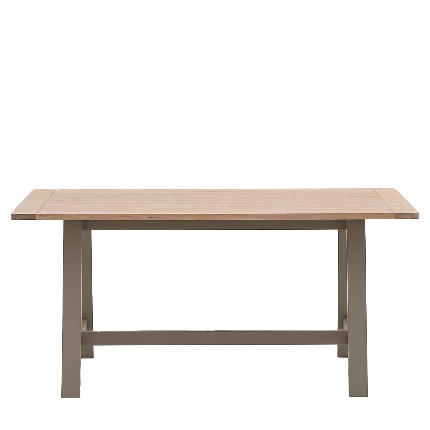 Elda Trestle 4 Seater Rectangular Dining Table, Oak