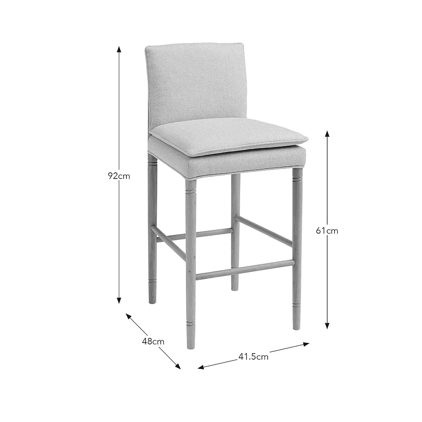 Churchgate Walcote Bar Stool, Herringbone Fabric