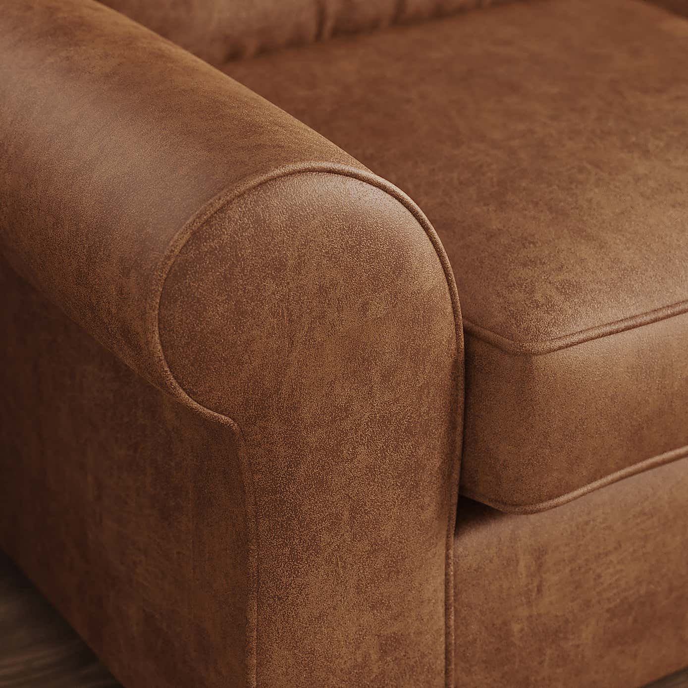 Flori Arizona 3 Seater Sofa, Faux Leather