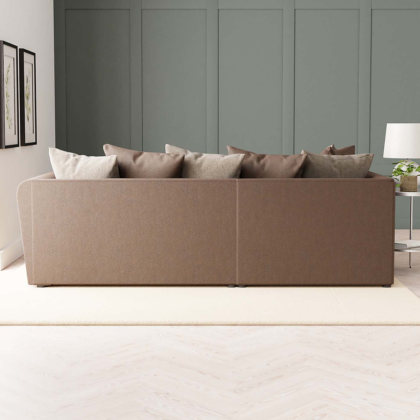 Blake Soft Faux Leather Combo Corner Sofa