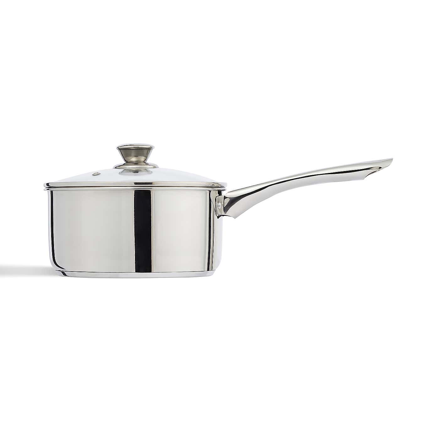 Essentials Stainless Steel Saucepan, 20cm