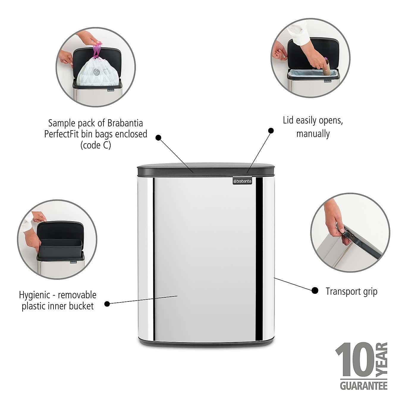 Brabantia Bo 12L Waste Bin