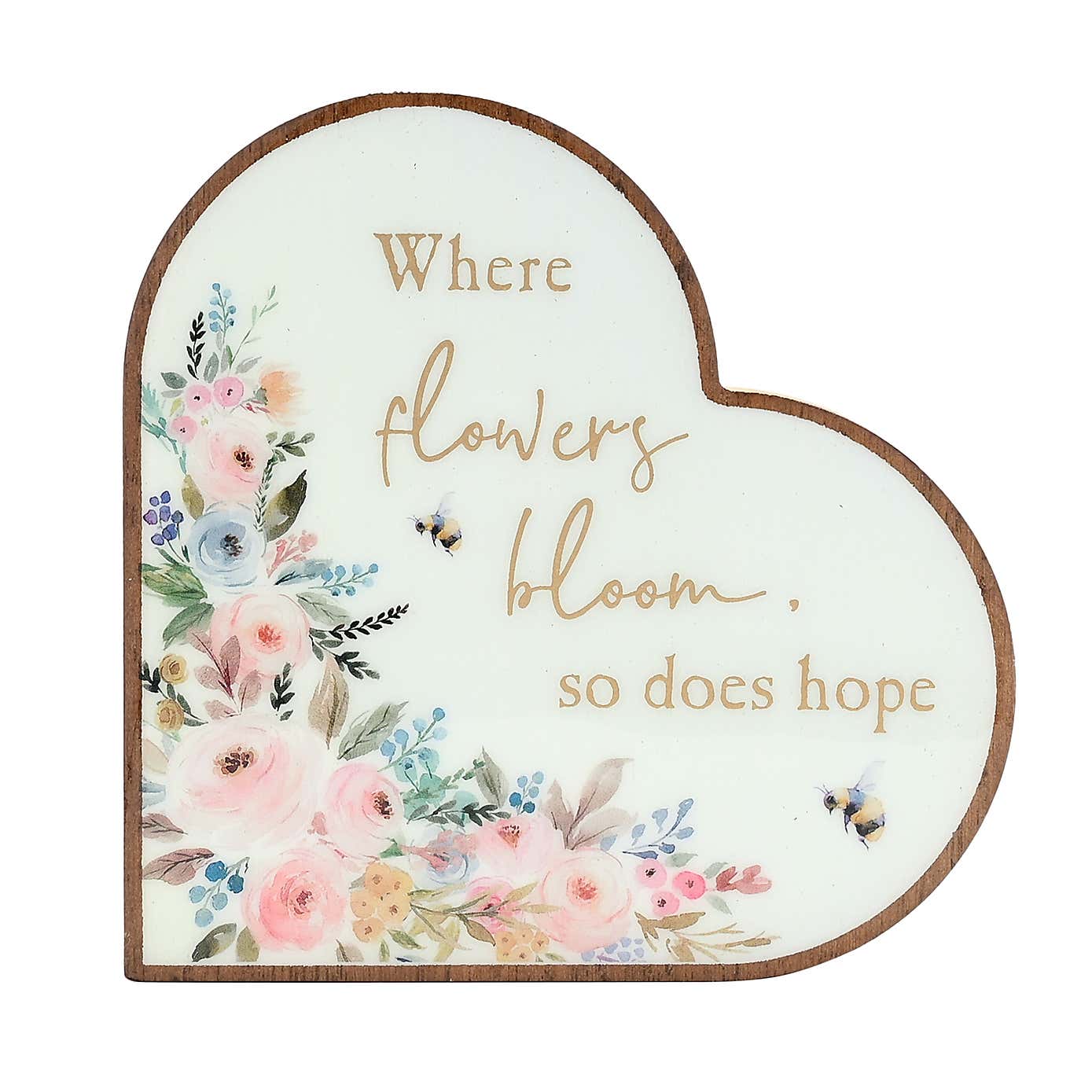 The Cottage Garden Hope Heart Plaque