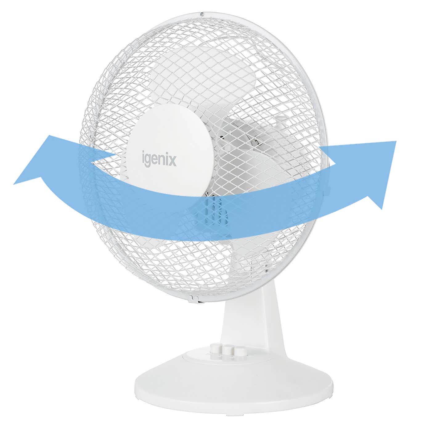 Igenix 9" White Desk Fan