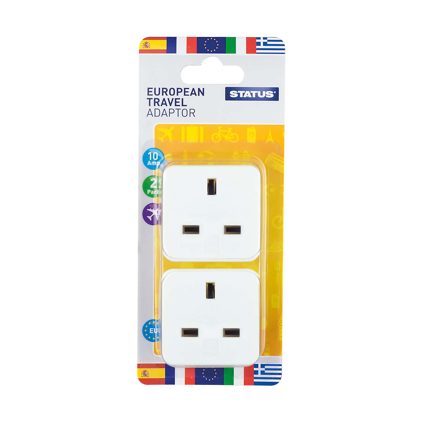 Twin Pack European Travel Adaptors