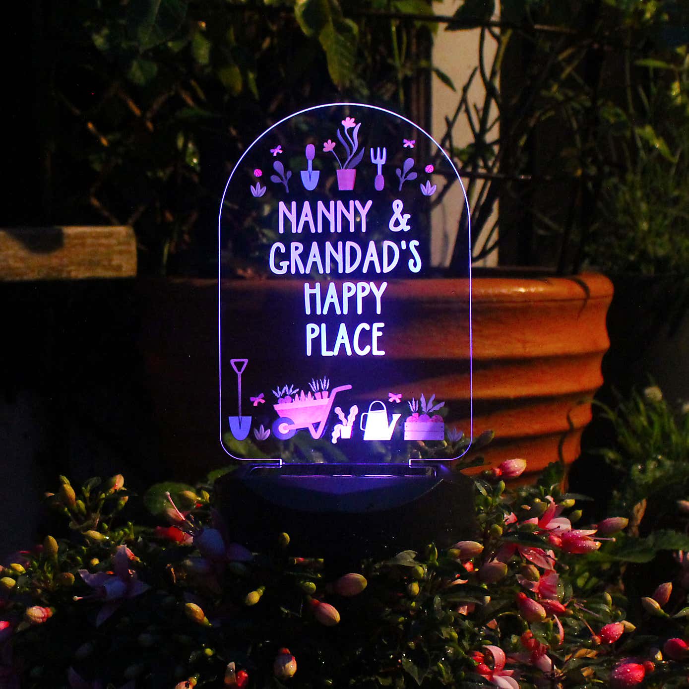 Personalised Vegetable Patch Outdoor Solar LED Light