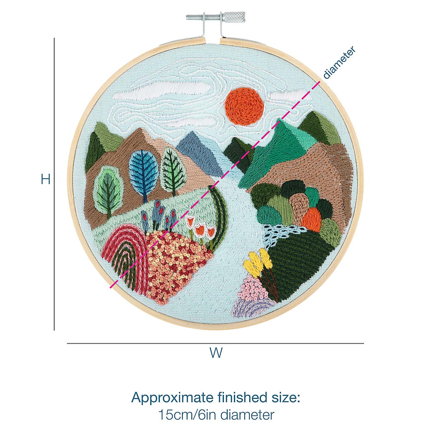 Embroidery Kit Mountain View