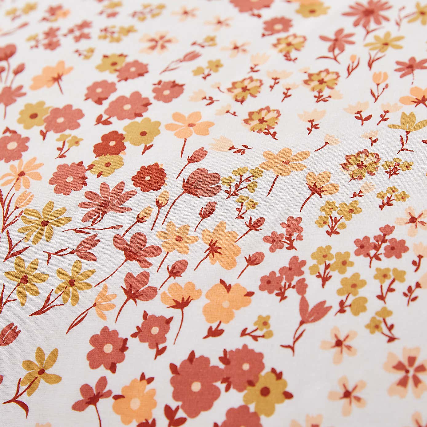 Novie Floral Polycotton Duvet Cover & Pillowcase Set