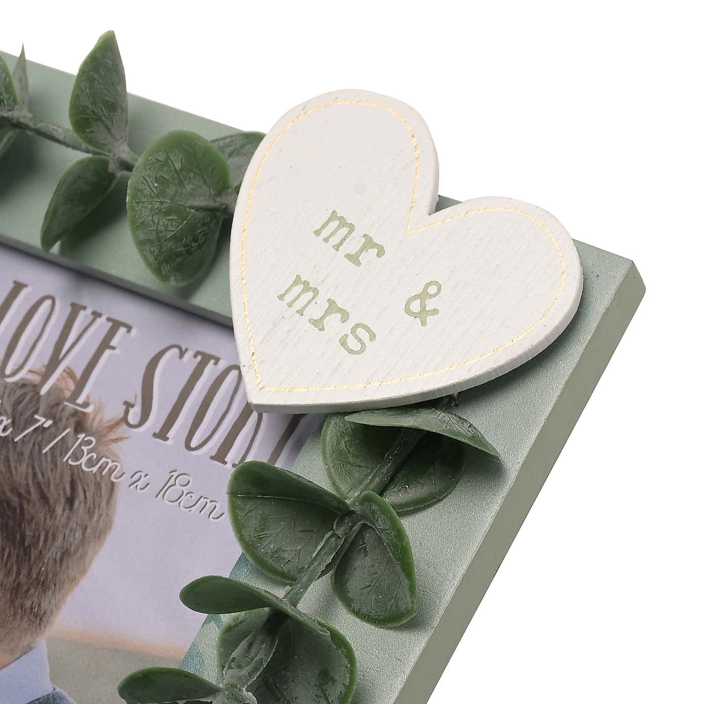Love Story Mr & Mrs Botanical Photo Frame