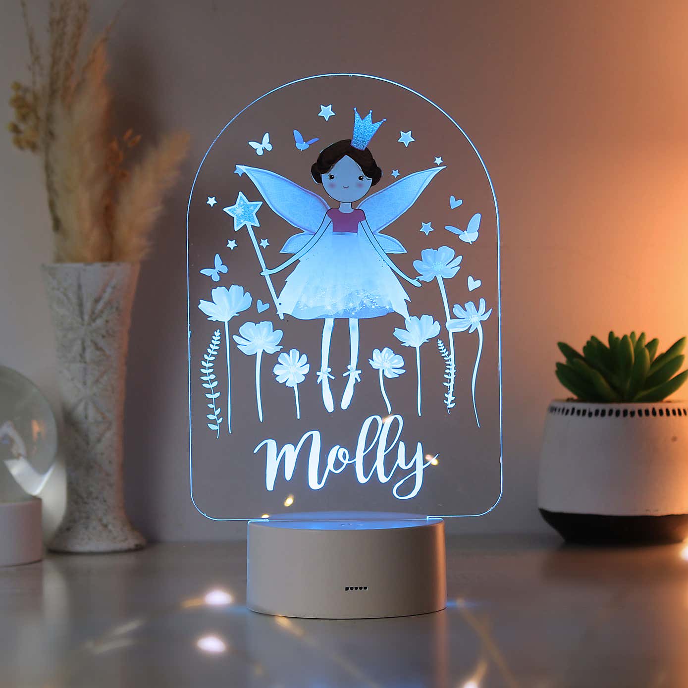 Personalised Fairy  Colour Changing Night LED Light
