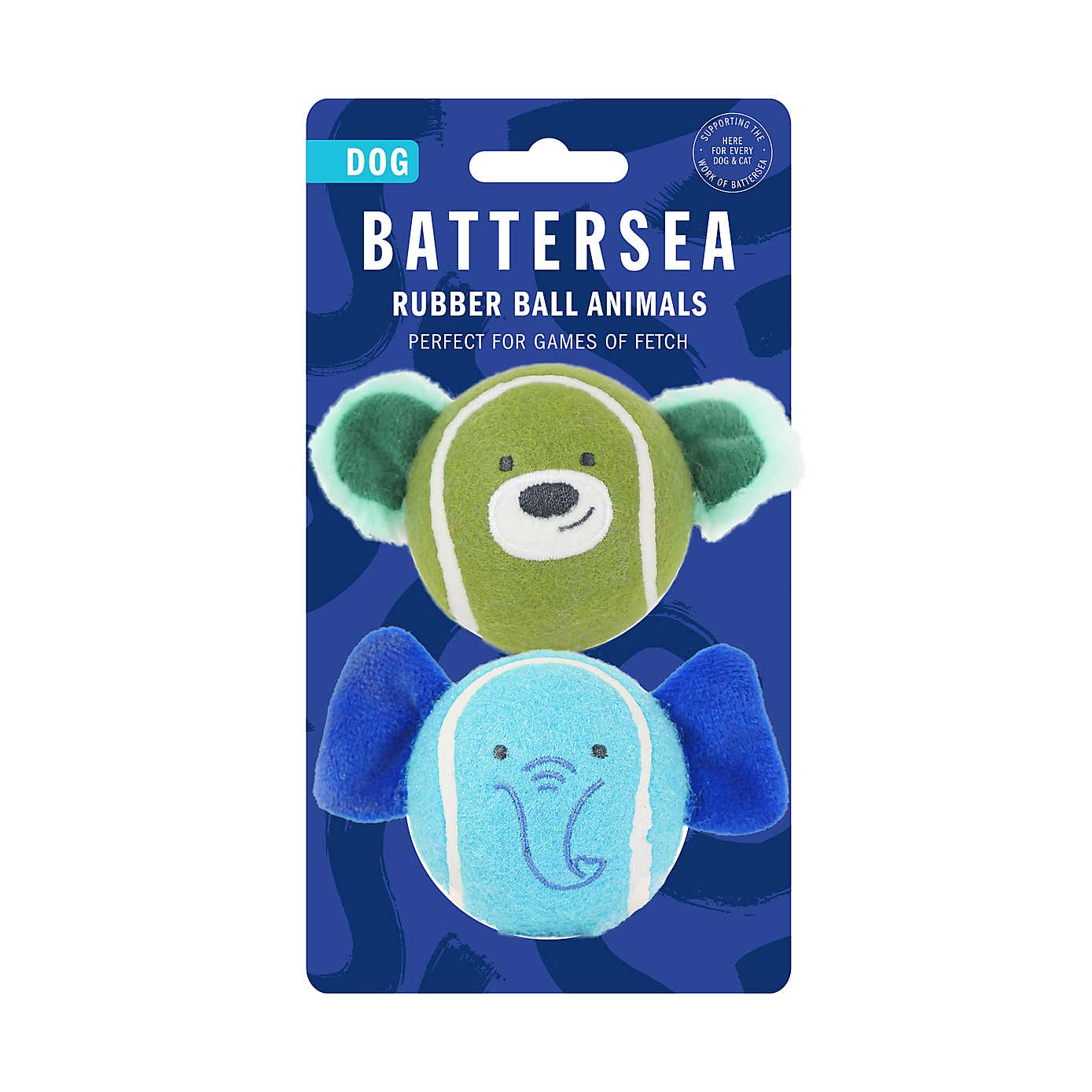 Set of 2 Battersea Rubber Balls Animals