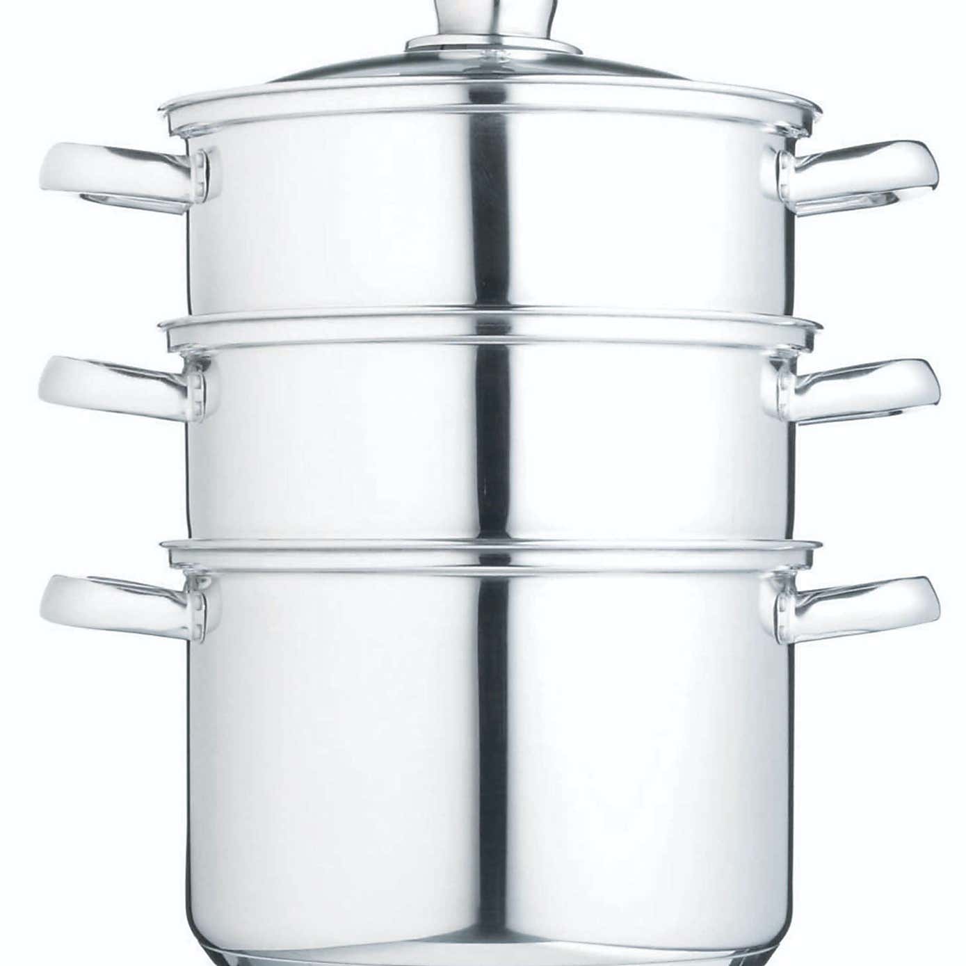 KitchenCraft 3-Tier Food Steamer with Glass Lid