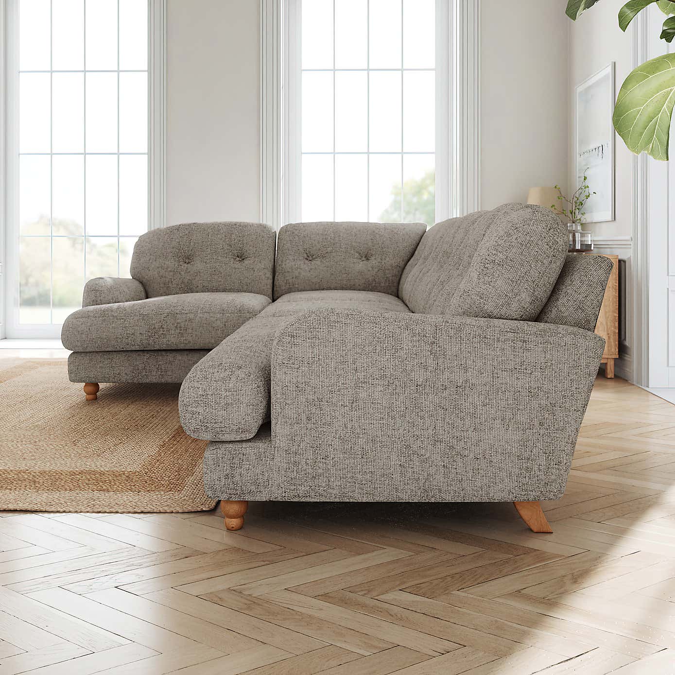 Martha Chunky Chenille Full Corner Sofa