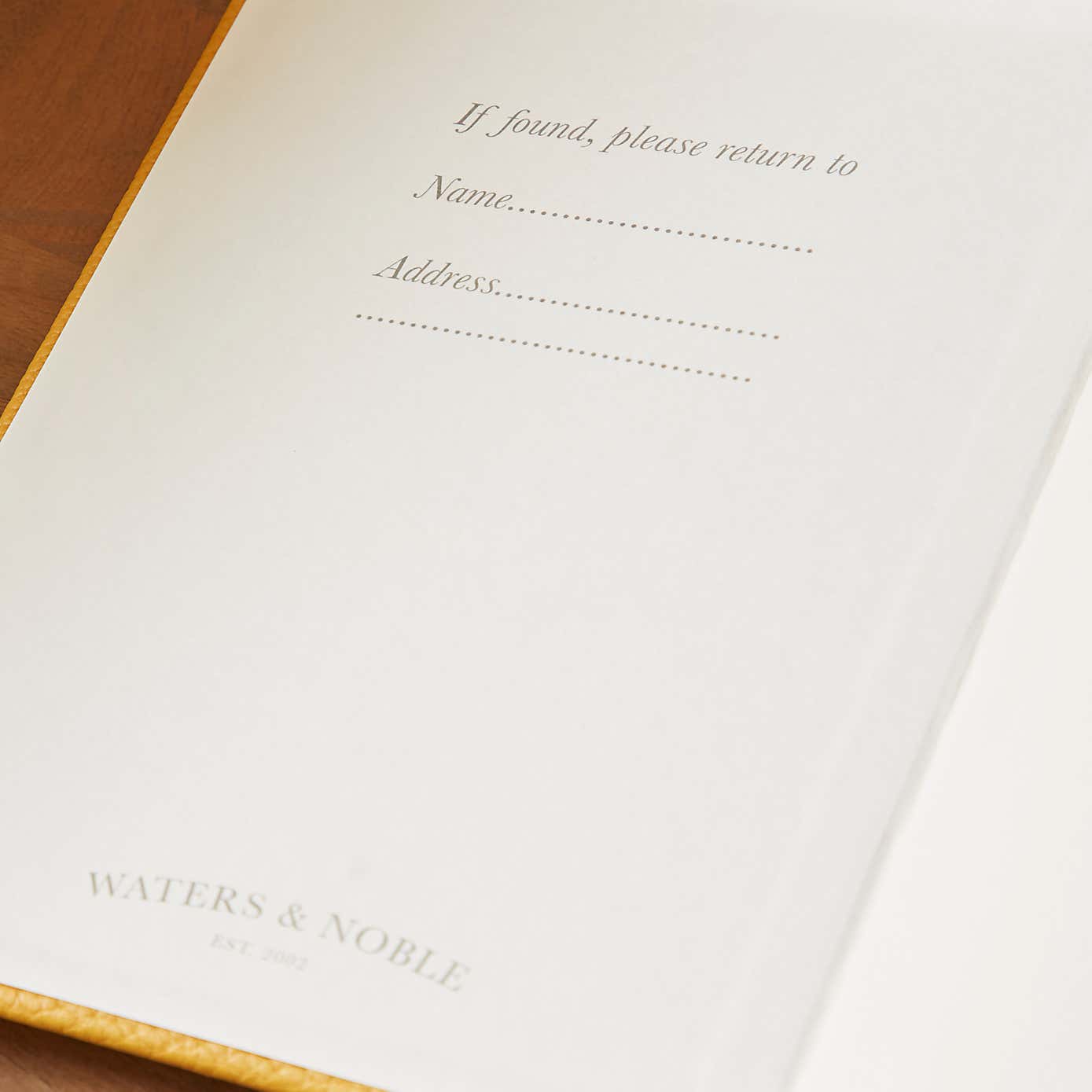 Waters and Noble Premium Faux Leather Notebook