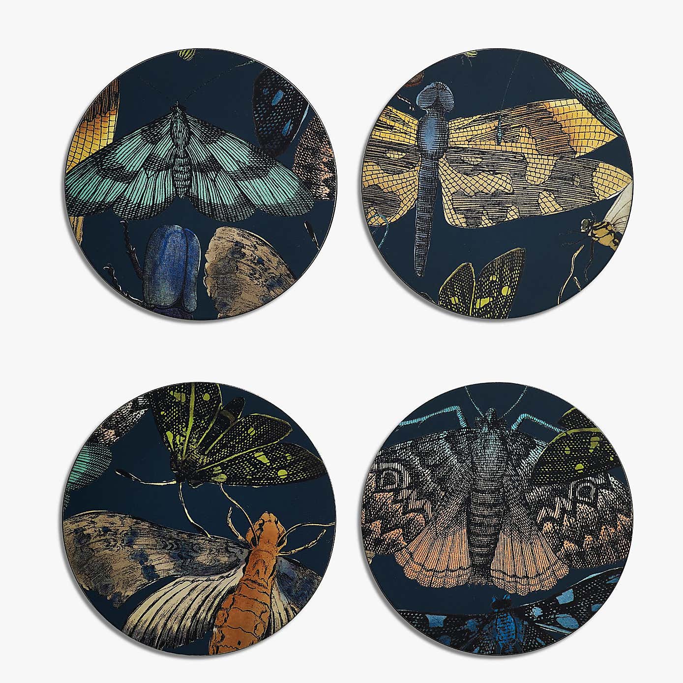 Set of 4 Kew Living Jewels Round Coasters