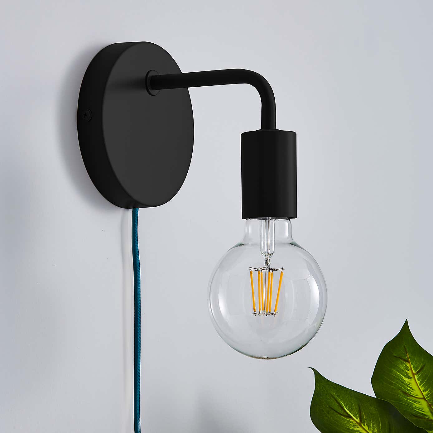 Grey Koppla Plug-in Wall Light