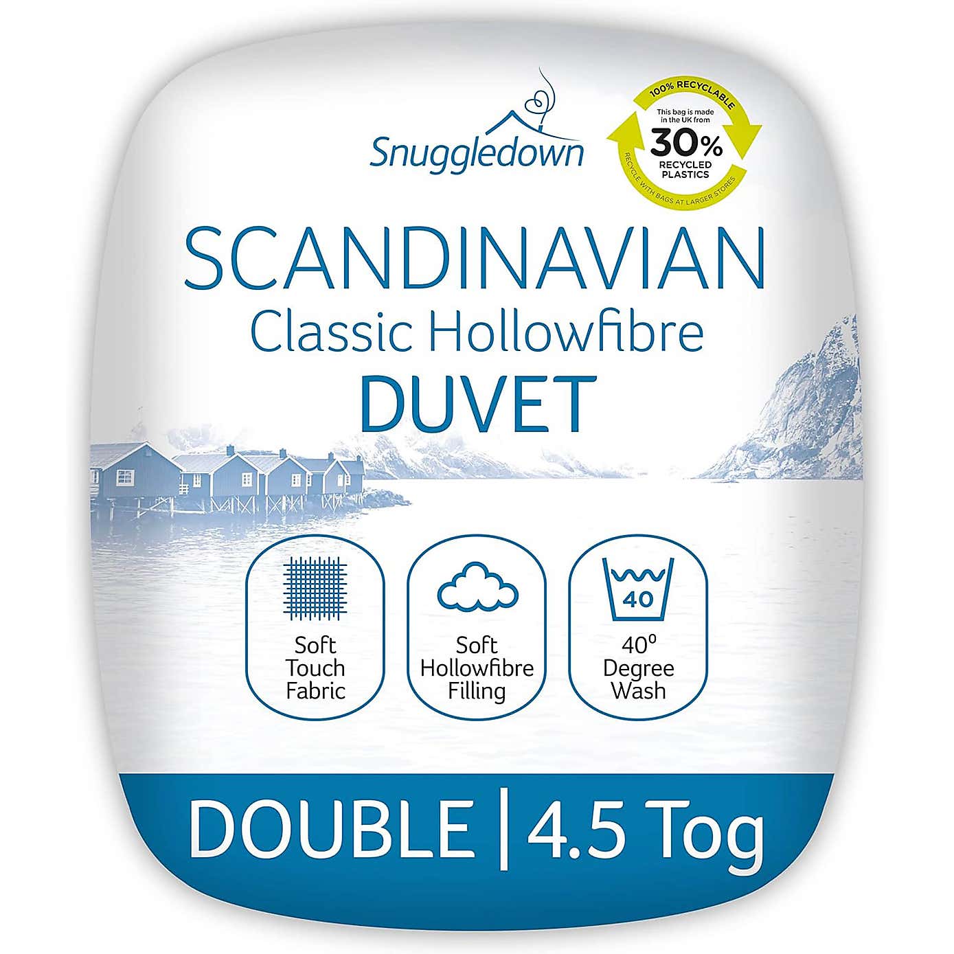 Snuggledown Scandinavian Hollowfibre 4.5 Tog Summer Duvet
