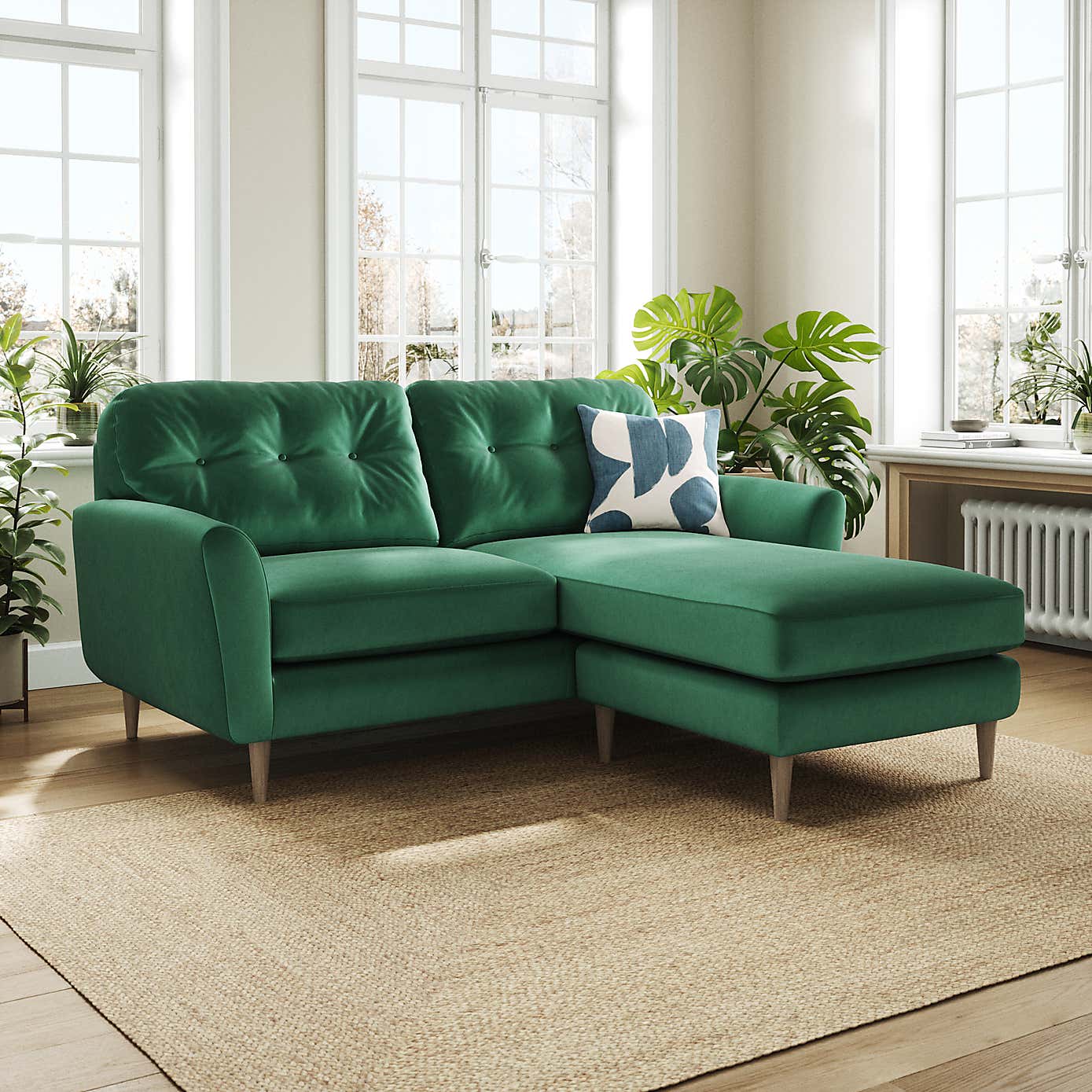 Sven Opulent Velvet Corner Chaise Sofa
