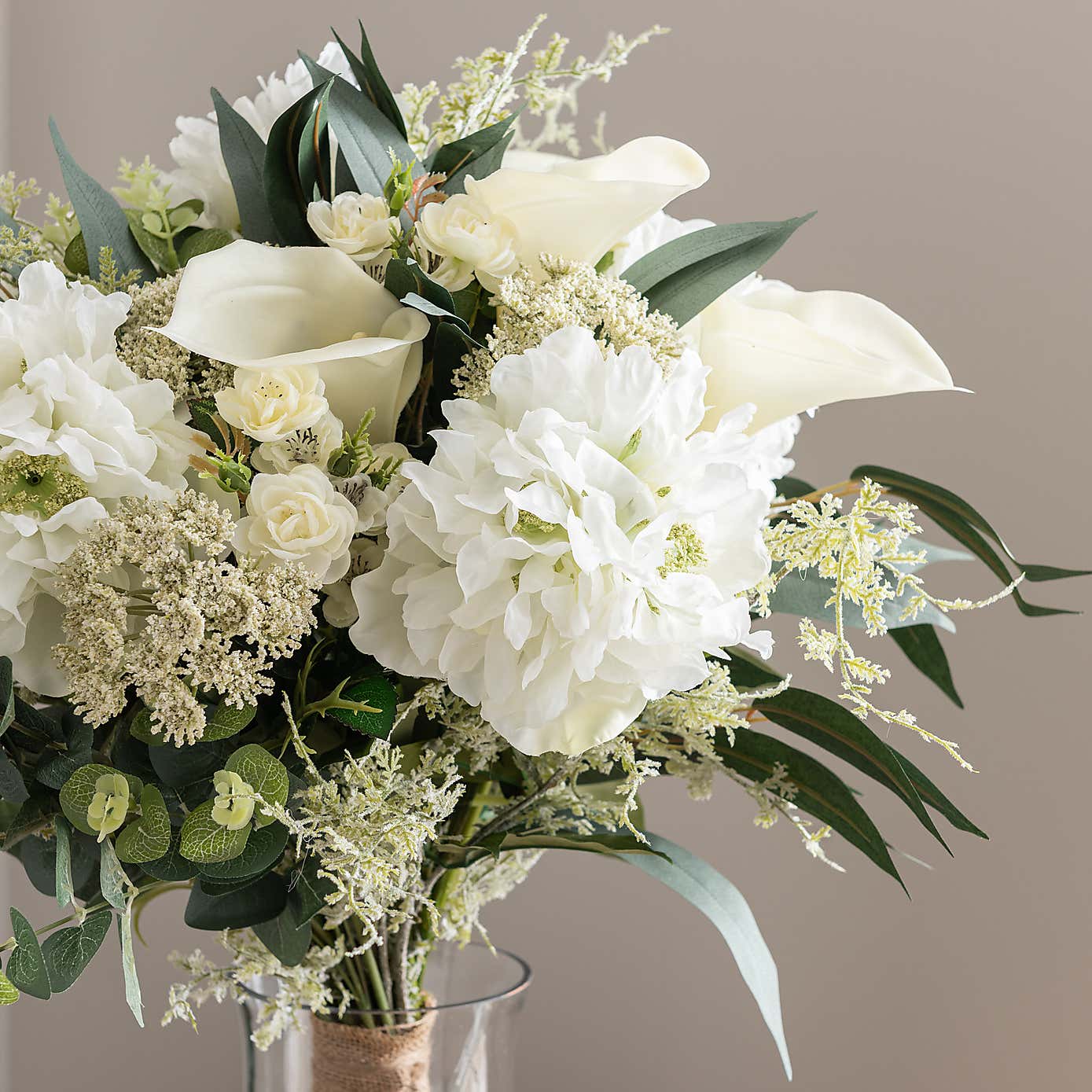 Artificial White Lily Bouquet