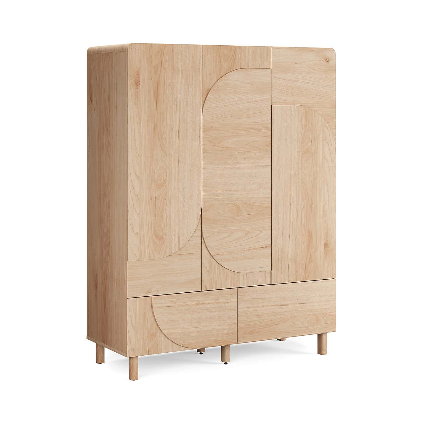 Aldo Triple Wardrobe, Light Oak